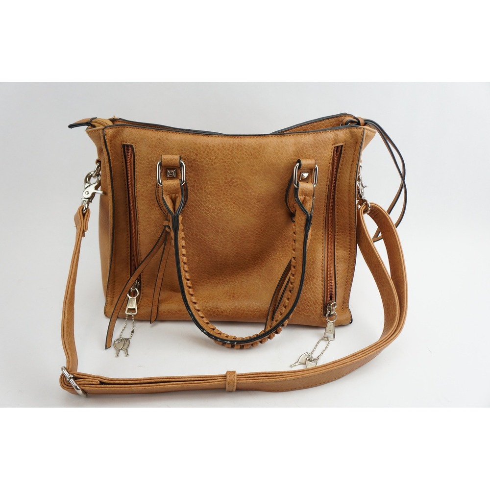 Lady Conceal Concealed Carry Bag Womens Tan Faux‎ Leather CCW Bag Excellent